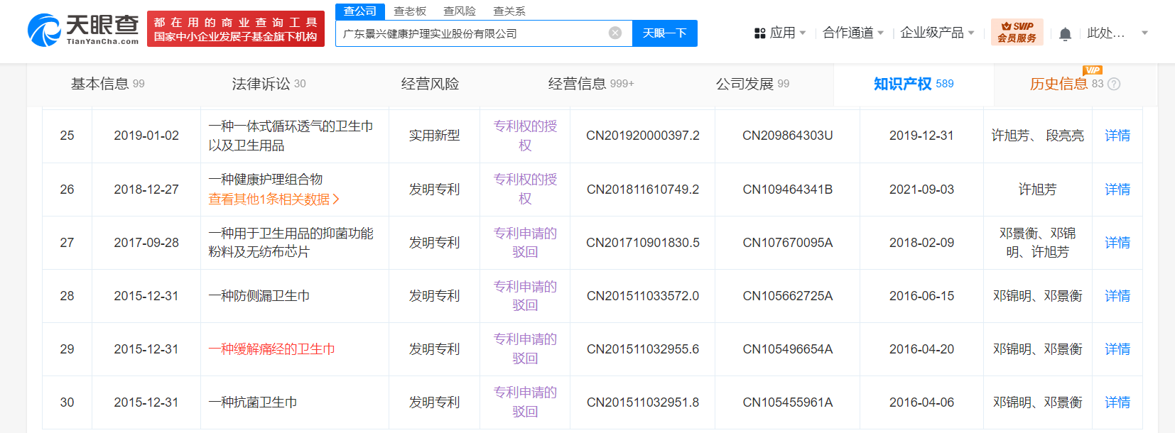 ABC公司卫生巾专利被驳回 行业创新与法律边界的思考